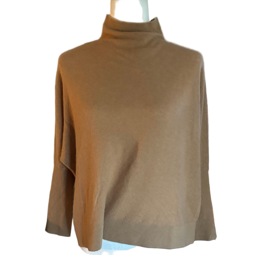 Mauve Camel Cowl Neck Sweater
